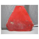 Rustic Red Metal Triangle Sign