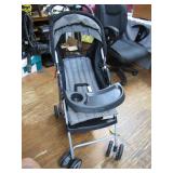 Compact Baby Stroller with Tray and Storage