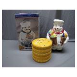 Cookie Jar Set Featuring Piggy Chef
