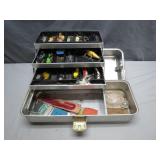 Vintage Umco 173 Fishing Tackle Box Filled