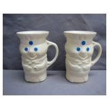 1970's Pillsbury Doughboy Plastic Mugs