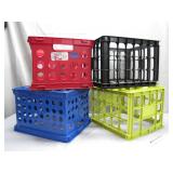 4 Plastic Storage Crates