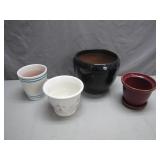 Four Decorative Ceramic Pots
