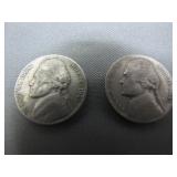 (2) 1941-S Jefferson Nickels