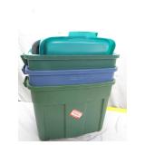 3 Sturdy Storage Totes With Lids