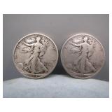 Walking Liberty Silver Half Dollars 1934-D, 1936-S