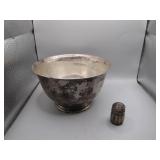 Sterling Silver Bowl and Salt Shaker Set