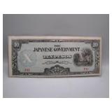 Occupied Japan Ten Pesos Note from WWII Era