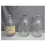 3 Glass Gallon Jugs with Lids