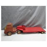 Tonka Truck With Red Trailer