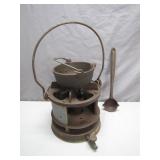 Cast Iron Melting Pot with Stove and Ladle