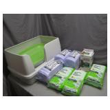 Complete Cat Litter Box System with Extras