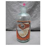 Antique Formaldehyde Bottle with Label