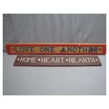 2 Wooden Motto Plaques