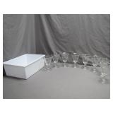 8 Clear Glass Dessert Goblets