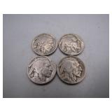 1930, (2) 1936 & 1938-D Buffalo Nickels