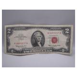 1963 Series Red Seal Note $2.00 Bill