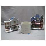 Holiday Village Buildings With Mug