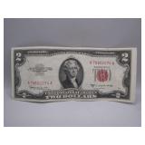 1953 C Series Red Seal Note $2.00 Bill