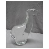 Clear Glass Horse Figure
