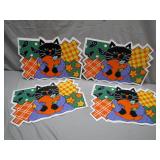 4 Halloween Cat Die-Cuts