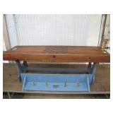 Rustic Wooden Bench & Shelf