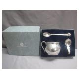 WEB Silver-Plated Pewter Baby Set with Box