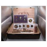 Cigar Box of Vintage US Coins & Currency