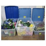 Artificial Flowers in Tubs