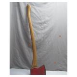 Vintage Single Bit Axe with Red Blade