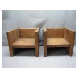 Sturdy Wooden Child-Sized Chairs