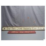 Decorative Wooden Wall Signs Set