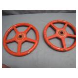 Red Vintage Industrial Wheels