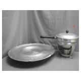 Hammered Aluminum Chafing Dish With Tray