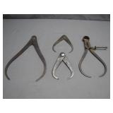 4 Steel Measuring Calipers
