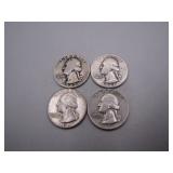 1943-S, 1947, 1948-D, 1959-D Washington Quarters