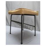 Mid-Century Stool With Magazine Rack