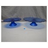 Blue Glass Cake Stands