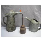 Three Vintage Metal Oil Cans