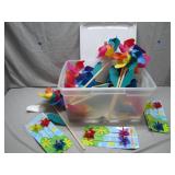 Brightly Colored Pinwheels Set