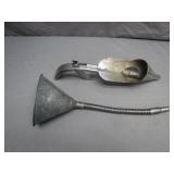 Vintage Oil Funnels - Metal and Flexible