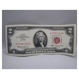 1963 Series Red Seal $2.00 Bill