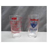 Vintage Advertising Measuring Glasses