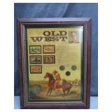 Old West Silver Coins & Stamps Display