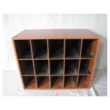 16-Compartment Wooden Storage Organizer