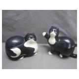 Warren Kimble Sakura Ceramic Cat Set