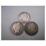 (2) 1901 & 1908-S Barber Half Dollar Trio