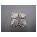 1960, 1961-D, 1963 & 1964-D Roosevelt Silver Dimes