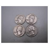 1951-D, 52, 53-S, 54-D Washington Silver Quarters