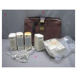 Portable Speakers & Leather Briefcase Set